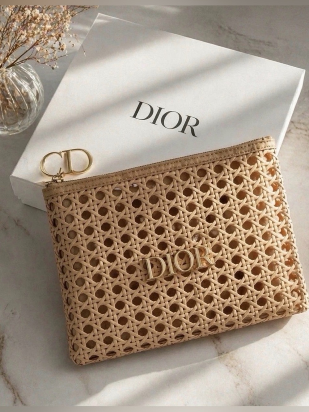 2026 Summer Limited Edition Rattan Beige Cosmetic Pouch - Picture 7 of 8